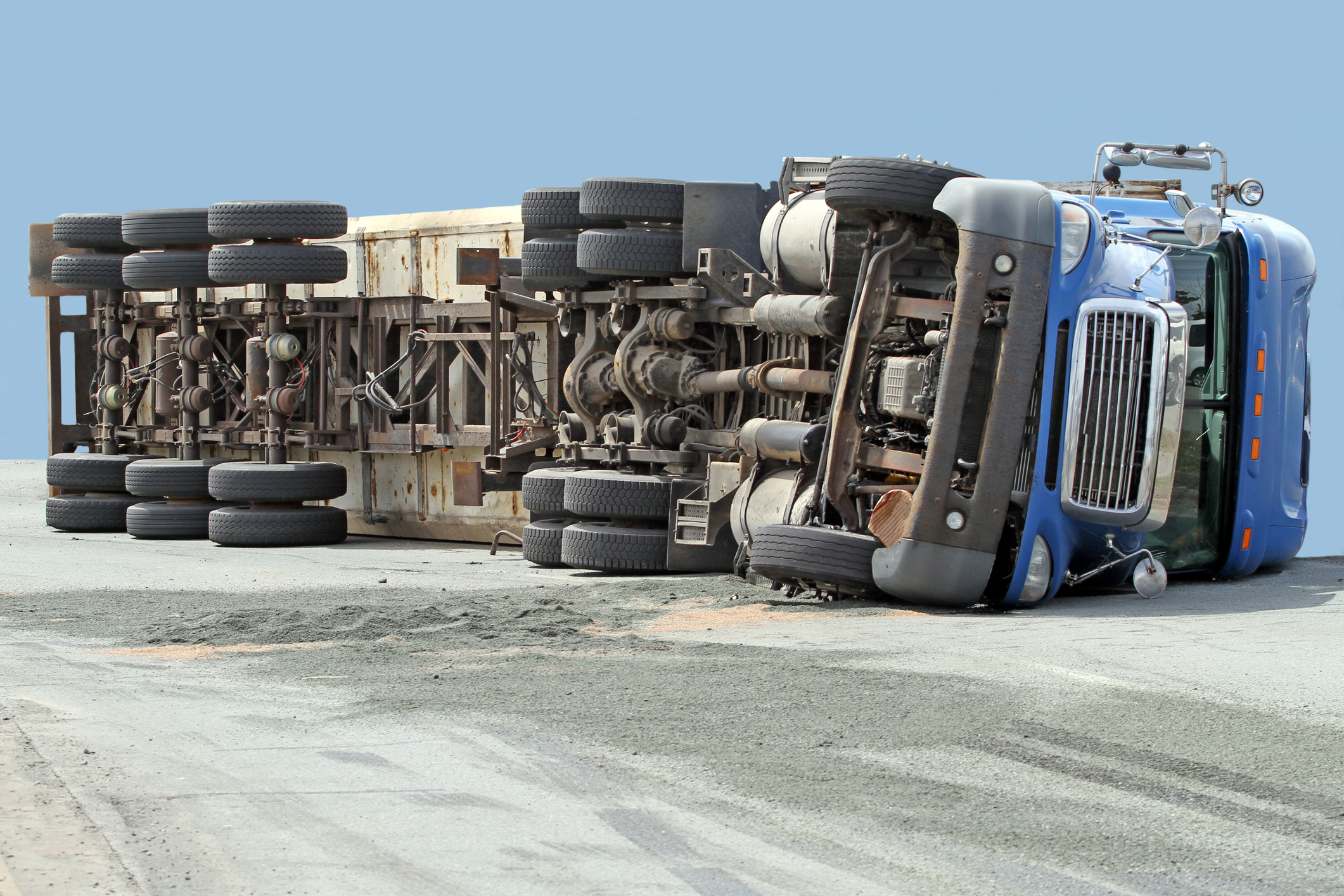 Truck hits bridge, causing 30K pound egg spill