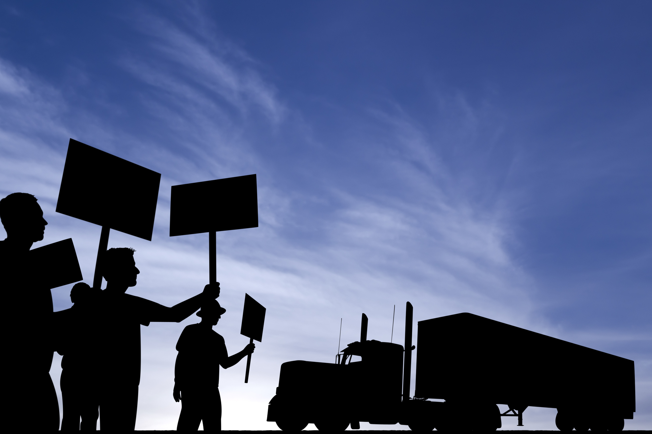 What are the protesting drivers demanding?