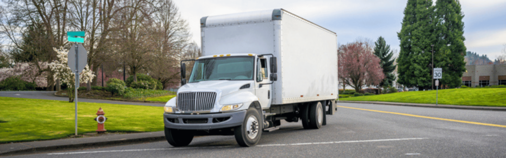 box truck on road