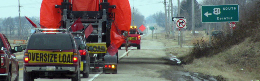 Oversize load with escort