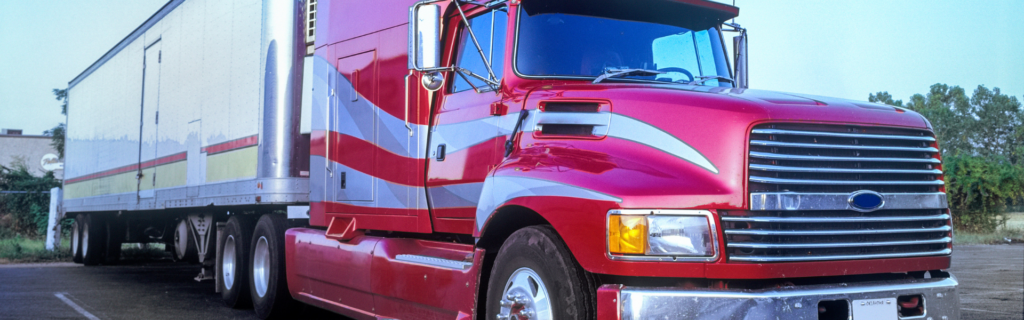 parked semi truck