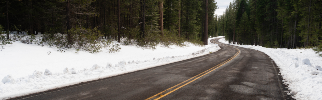 Snowy highway