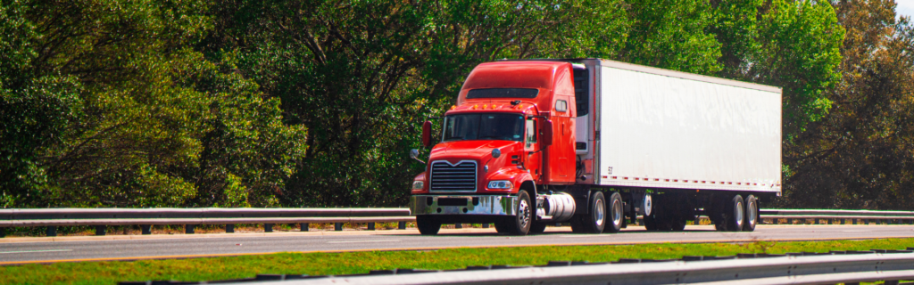 semi truck on road