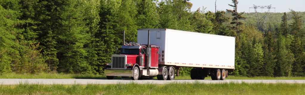 semi truck on road