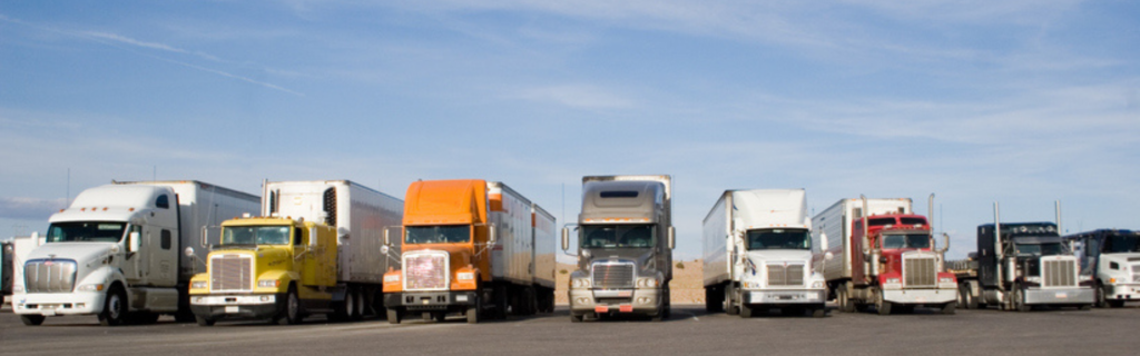 parked semi trucks