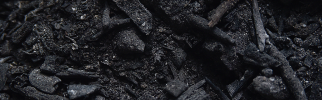 charred remains after a fire