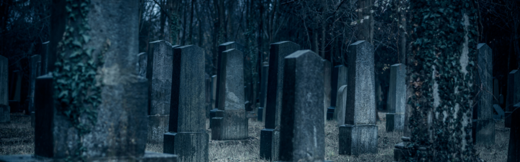 cemetery at night