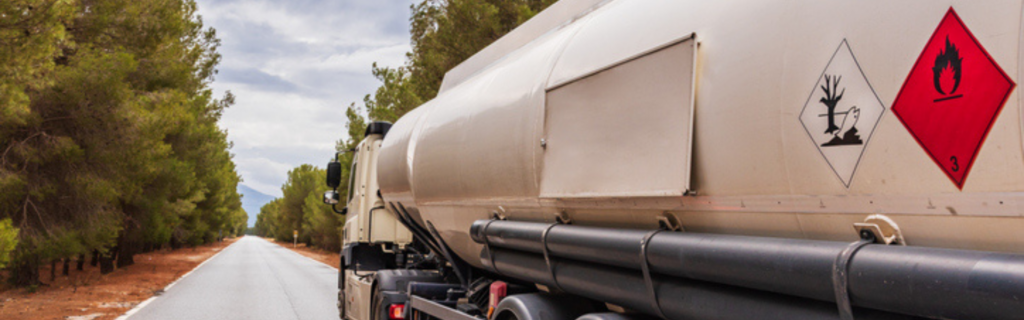 hazmat tanker on road