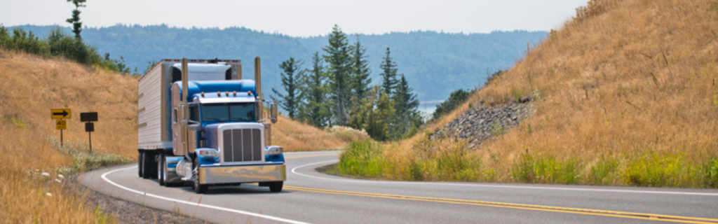 semi truck on road