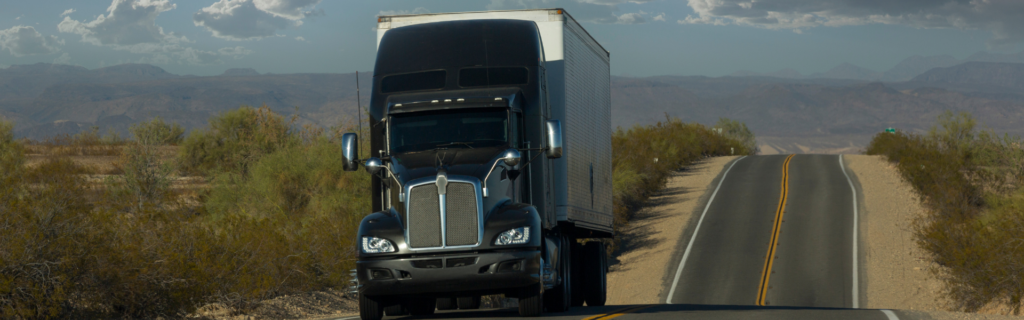semi truck on road