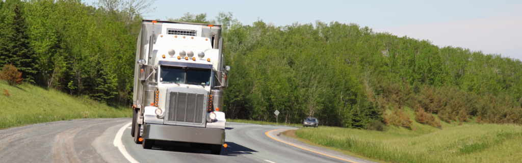 semi truck on road