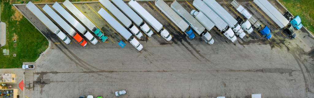 parked semi trucks