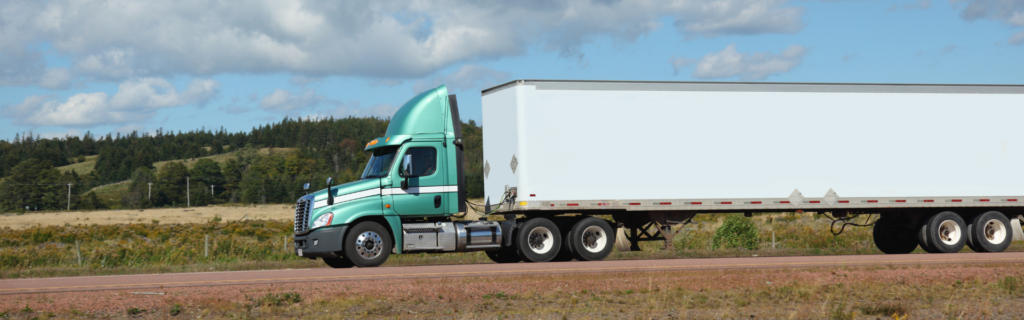 semi truck on road