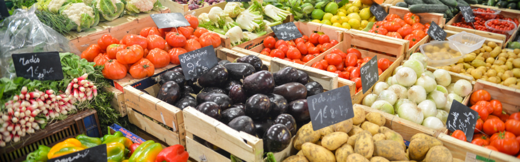 produce in crates