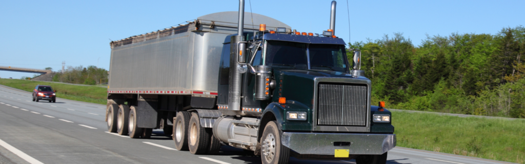 black semi truck