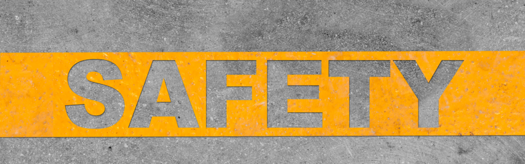 safety painted on pavement