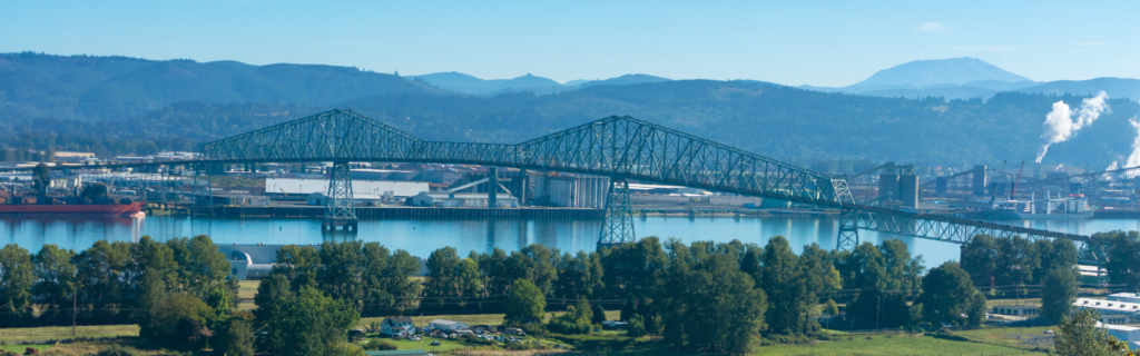 north for lewis river bridge in washington state