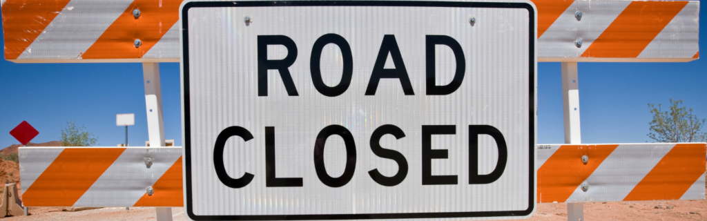 road closed sign