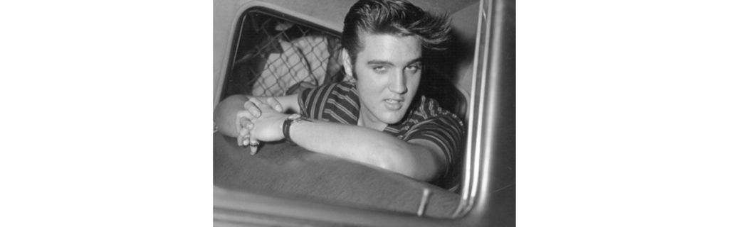 elvis presley driving truck
