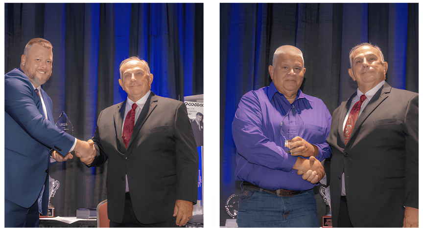 The LMTA Foundation honored Casey Driggers and Charles James during its 2026 Truck Safety Awards ceremony for their leadership, professionalism, and commitment to trucking safety.