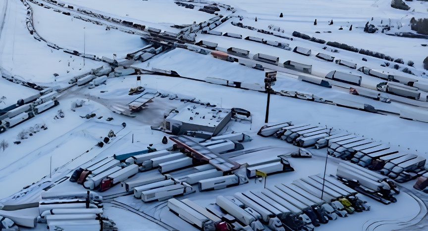 Construction has begun on a Wyoming DOT project that will add 365 truck parking spaces along Interstate 80 near Evanston, with work scheduled through 2028.